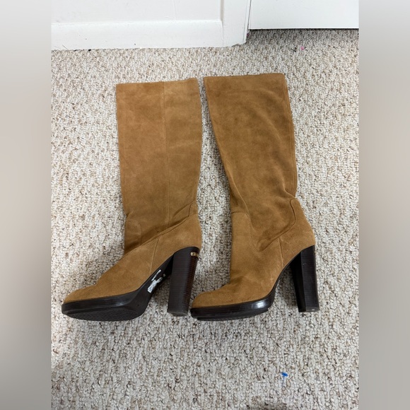 Michael Kors Tan Suede below the Knee Boots size 7.5 - Picture 1 of 7